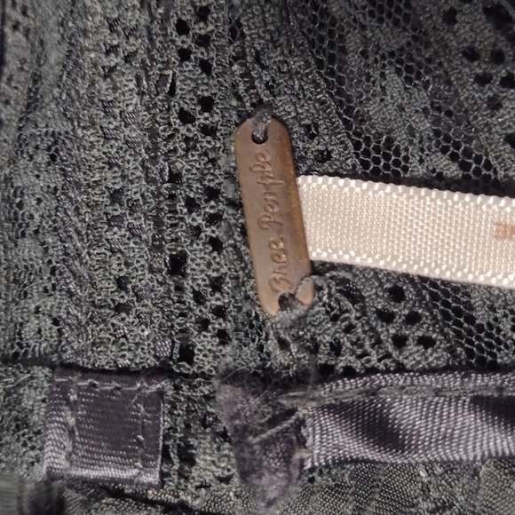 Free People Dark Charcoal Gray Victorian Bohemian Blouse Size XS - Picture 16 of 16